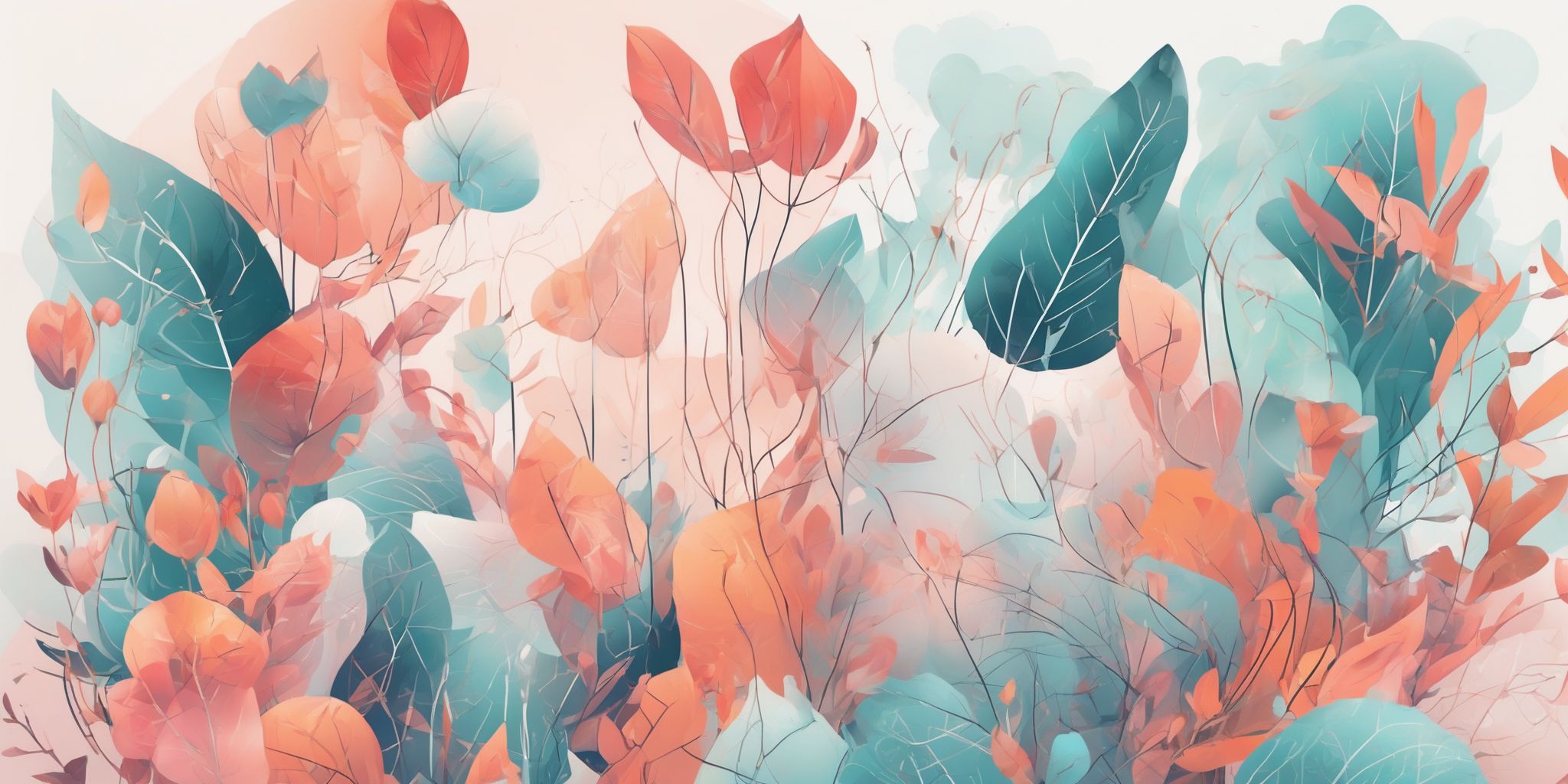 Alternatives in illustration style with gradients and white background