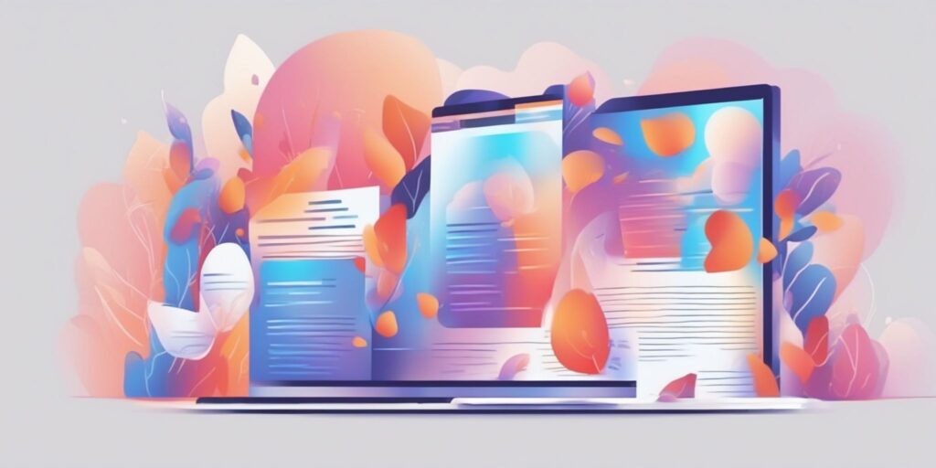 News in illustration style with gradients and white background
