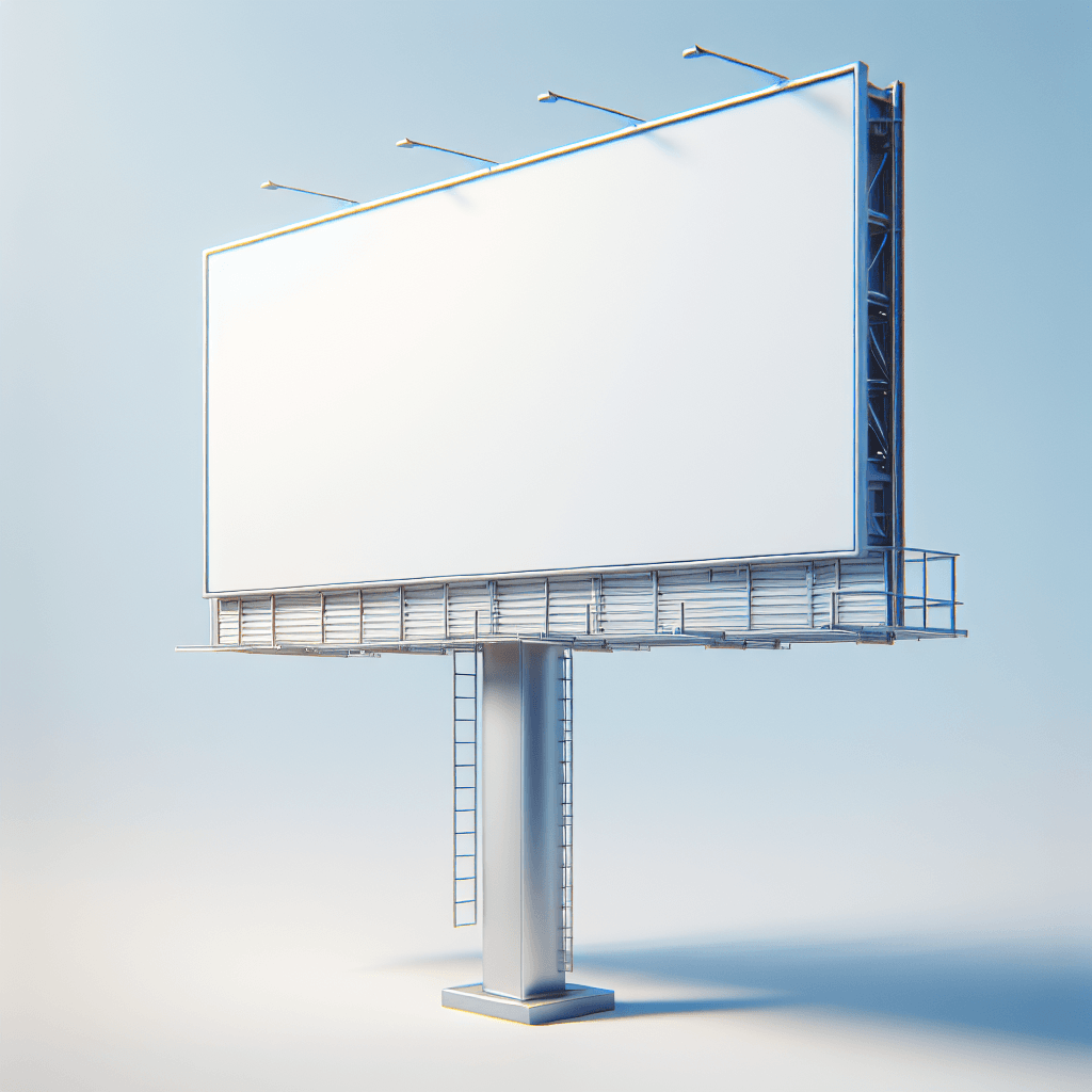 Billboard in photo-realistic style with white background
