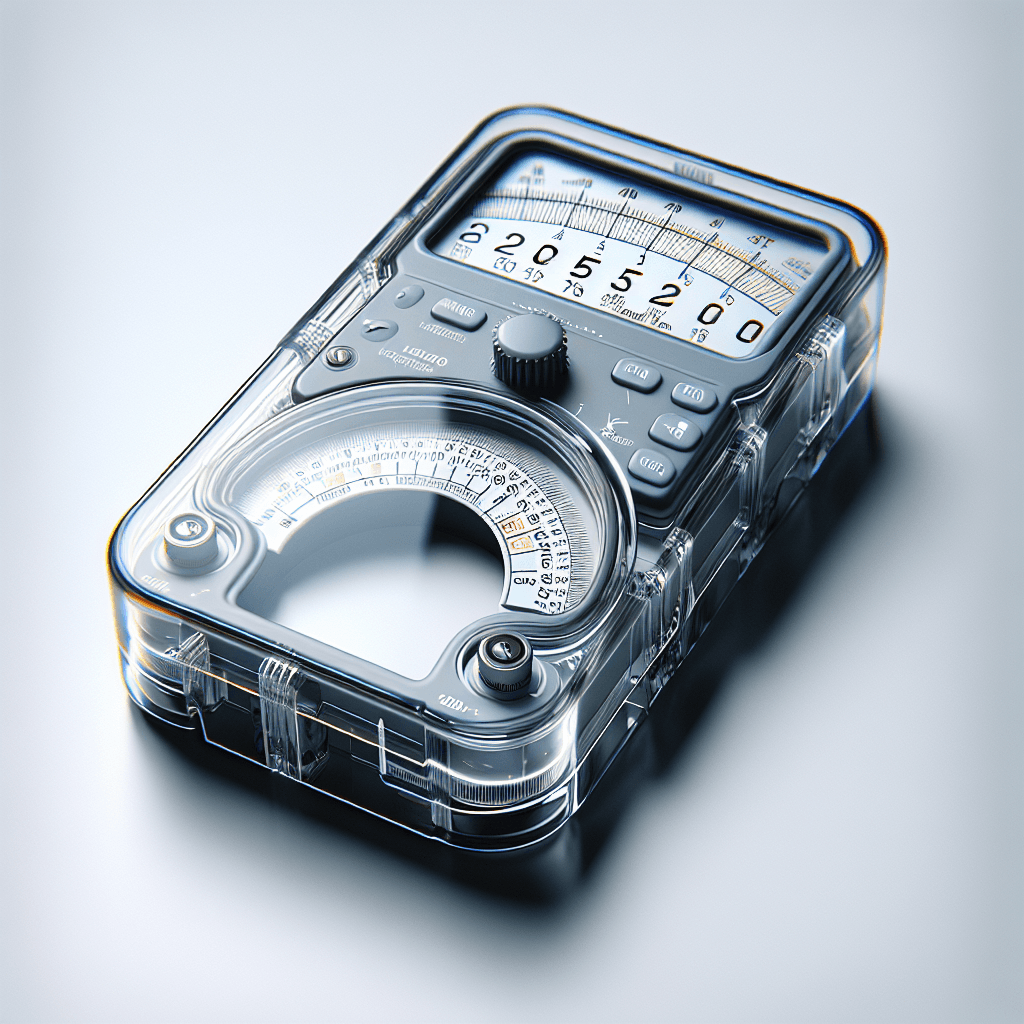 Meter in photo-realistic style with white background
